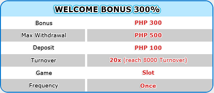 Get 300% Welcome Bonus